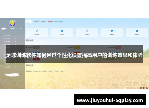 足球训练软件如何通过个性化设置提高用户的训练效果和体验